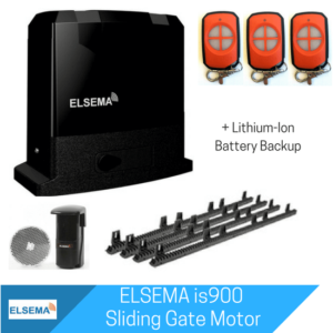 Elsema is900 slidinggate kit with lithium-ion battery backup