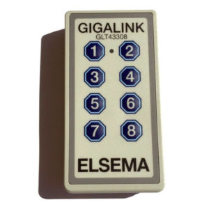 Elsema Gigalink 433.92Mhz 8 Button Remote - GLT43308