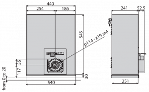 Dimensions of BFT SP3500 TRI 400