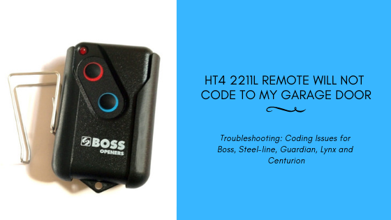 HT4 2211L Remote Coding Issues