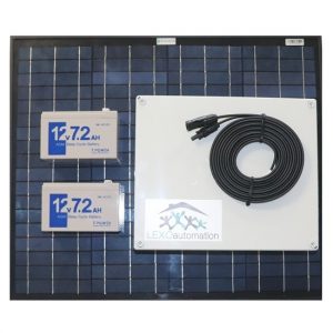 LEXO 24v Solar kit with 40w Panel 2 x 7.0ah Battery