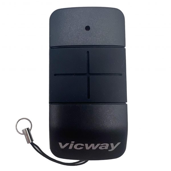 Vicway FR60 Remote: A stylish and ergonomic remote control tailored for Vicway garage door openers.